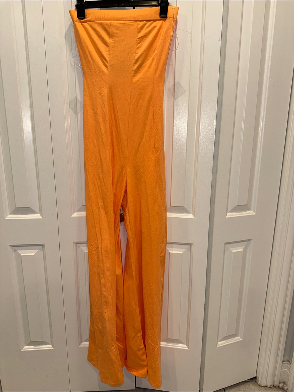 Fashion Nova Bright Orange Wide-Leg High-Waist Pants